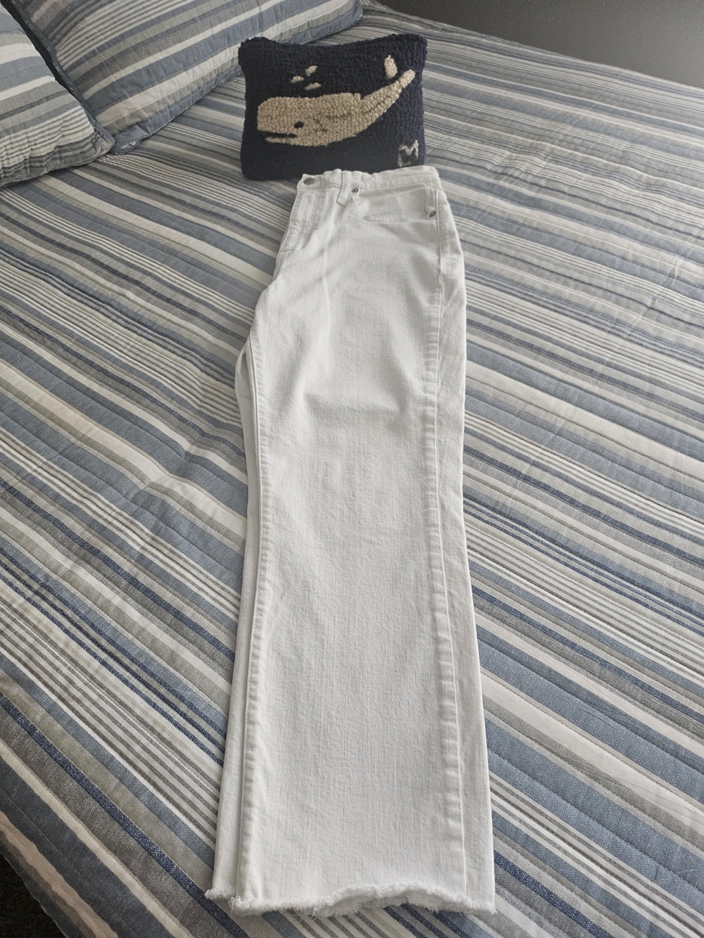 Madewell High-Rise Crop Boyjean White Jeans